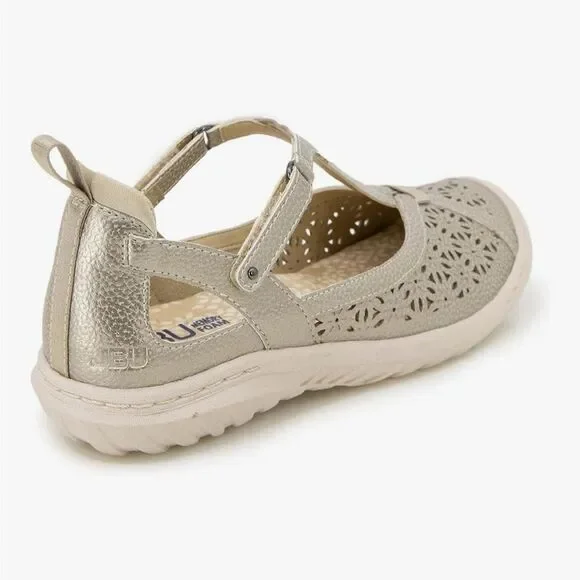 Women's JBU by jambu daffodil sneaker sandal 7.5 cream shimmer Comfort Classic - Picture 7 of 10